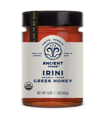 Thyme Honey By Ancient Foods - Organic Honey Raw Unfiltered Authentic Greek Honey From Greece | Organic Thyme Honey | Real Honey