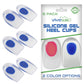 Vivesole Silicone Gel Heel Cups Plantar Fasciitis Inserts (3 Pairs/6Pcs) - Heel Pain Protectors For Men And Women - Gel Heel Pad