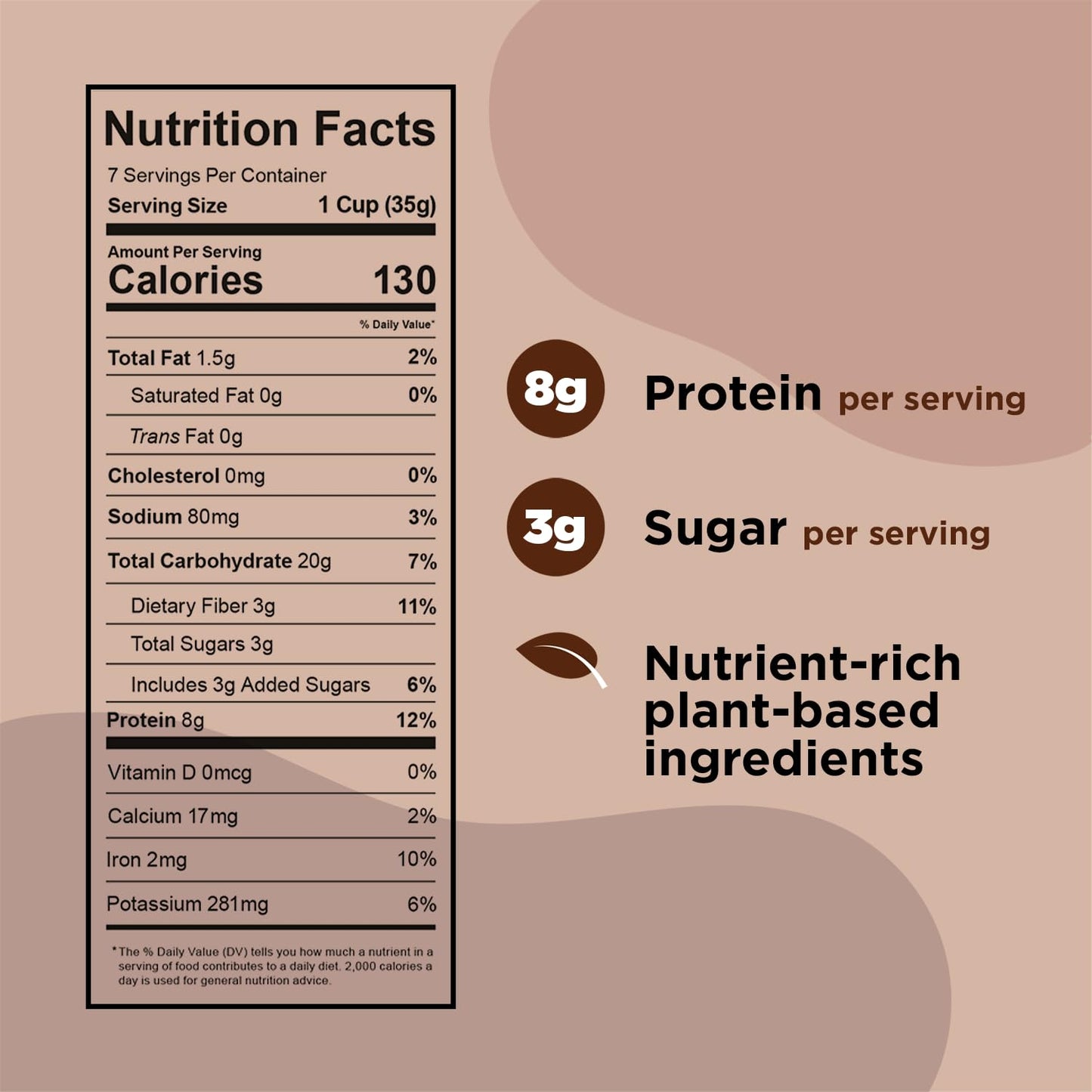 Plant-Based and Vegan Breakfast Cereal by Three Wishes - Cocoa, 6 Pack - More Protein and Less Sugar Snack - Gluten-Free, Grain-