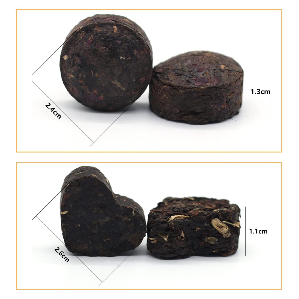 Lwxljmjzc-Ripe Puerh Tea Mini Cake 30Pcs(10 Tastes*3Pcs) |Yunnan Pu-Erh Tea |Rice Balls (Cook&Uncook) Puerh Tea | Mini Tuo Cha Black Tea