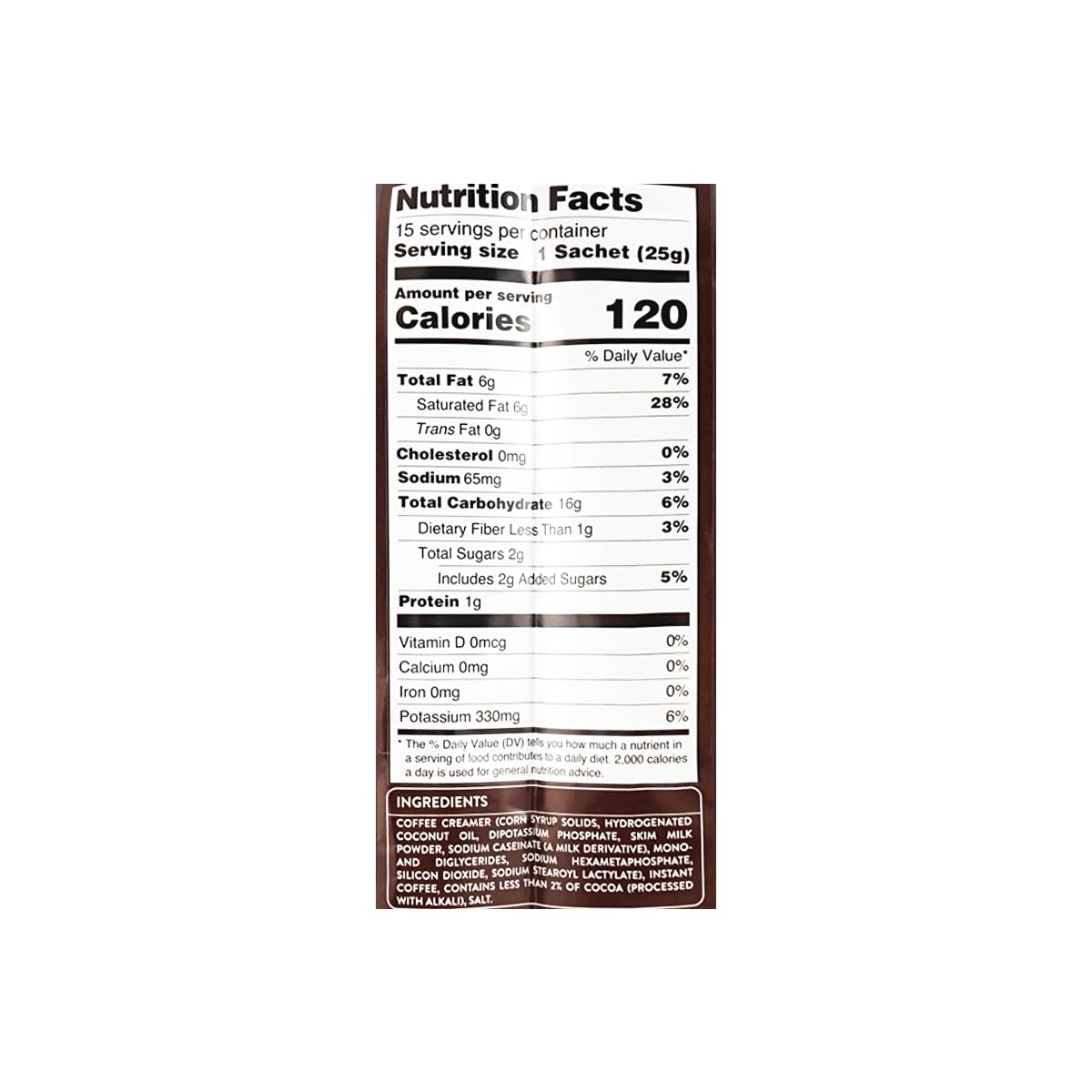 Super 2in1 Charcoal Roasted White Coffee & Creamer, 13.2 Ounce Pack