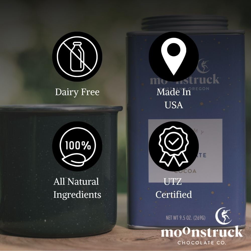 Moonstruck Chocolate Dreamy Dark Chocolate Hot Chocolate Mix, 9.5Oz (Pack Of 1)