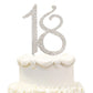 Hatcher lee 18th Birthday Cake Topper - Bling Crystal Silver Decoration, Model 43234-2855