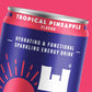 Legendary Sunshine Sparkling Energy Drink, Tropical Pineapple, 360mg Electrolytes, 70mg Caffeine, 12 Fl Oz, Pack of 24