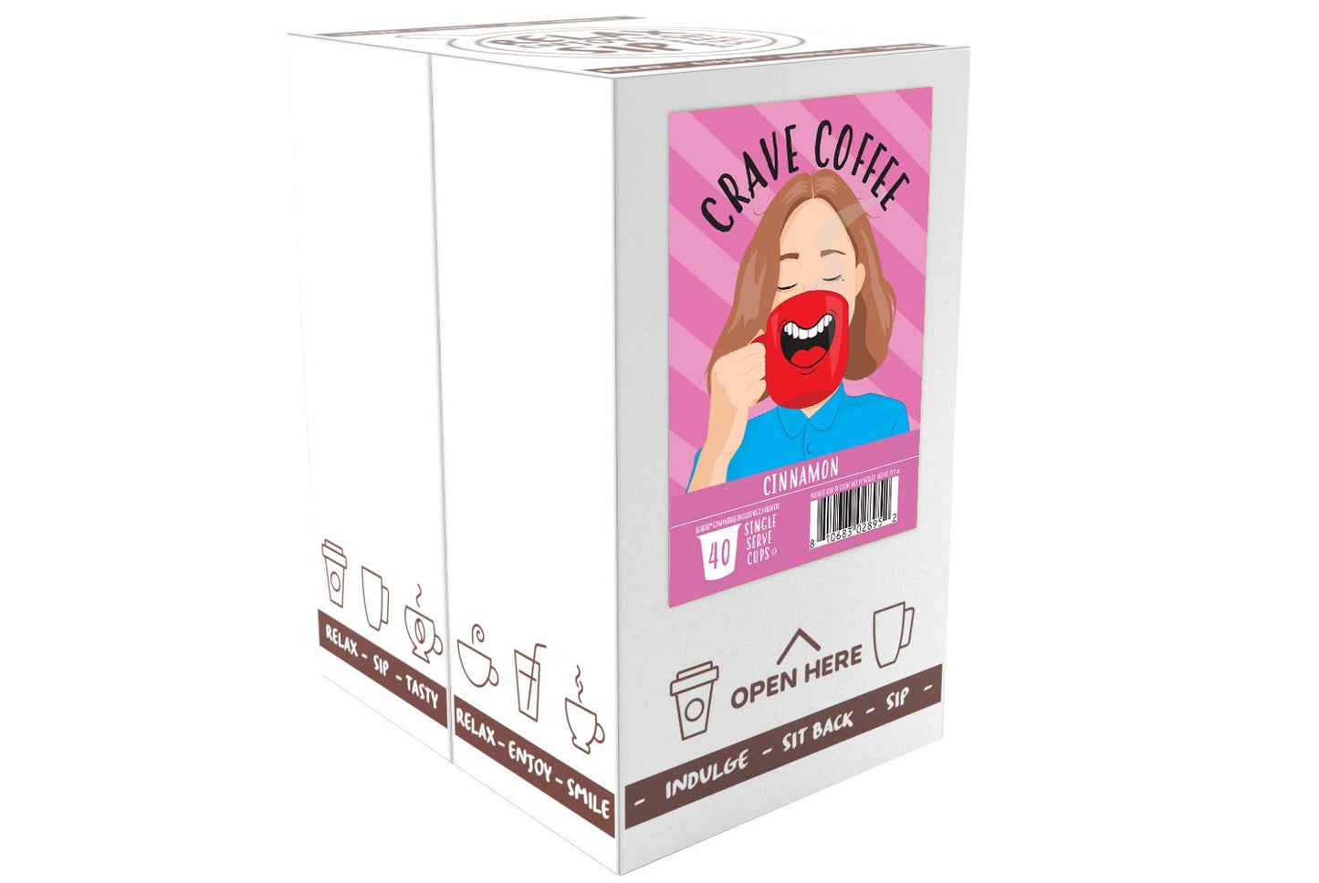 Crave Beverages Flavored Pods for K-Cup malt-inspired, Cinnamon, 40 Count