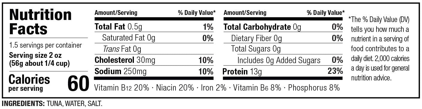 Gefen Chunk Light Tuna Pouch 3Oz (6 Pack), Low Fat, Easy To Open, Kosher For Passover