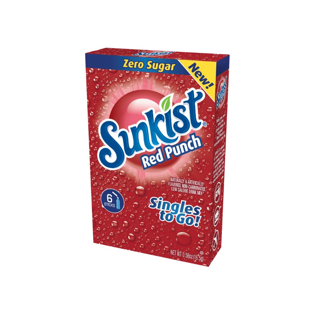 SINGLES TO GO! Fruit Punch Variety Pack (Sunkist, & Starbust) (3 of each) Variety Pack