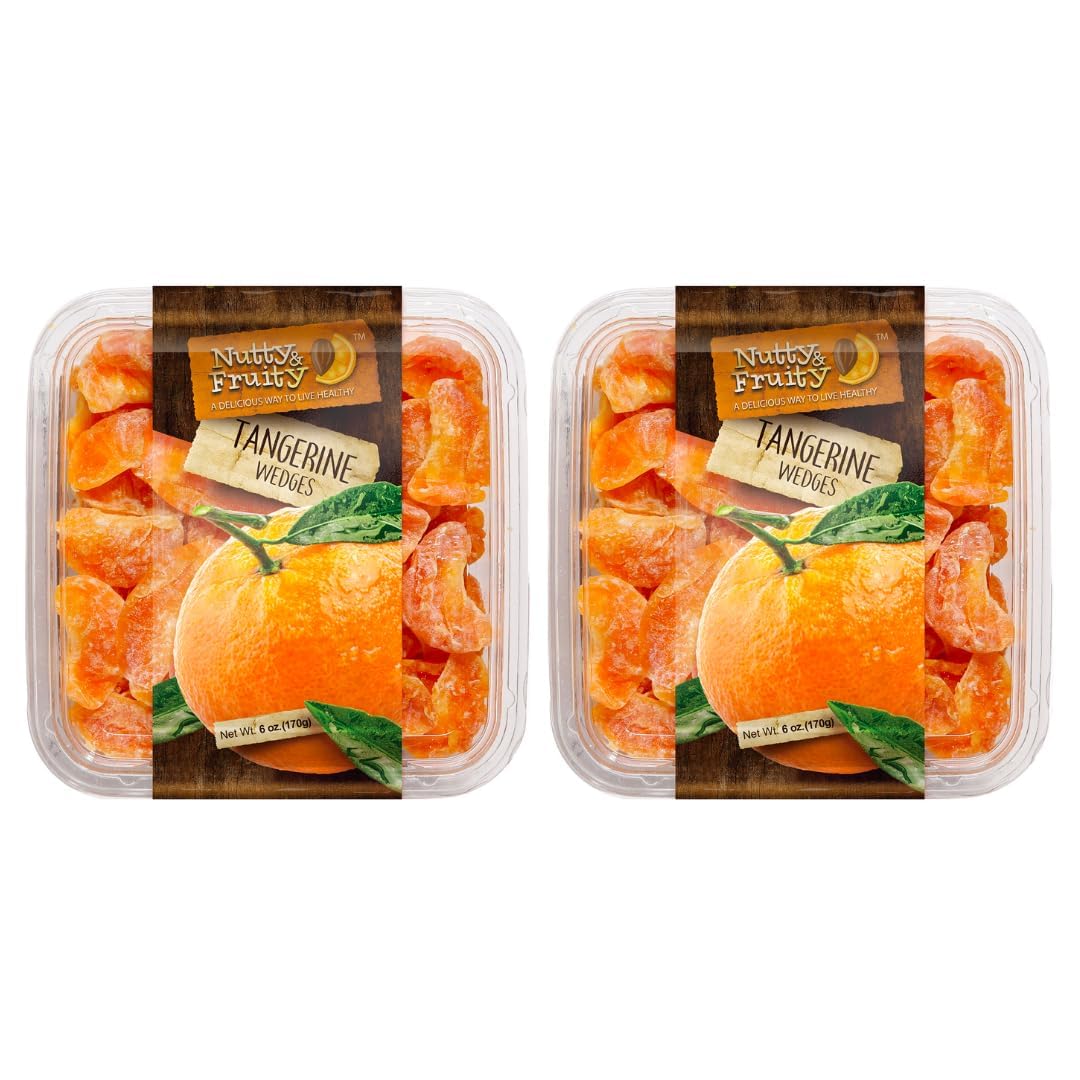 Nutty & Fruity Dried Fruit - Gift Packs Of 2 By Lyzas Sweets &   (Tangerine Wedges 6Oz)
