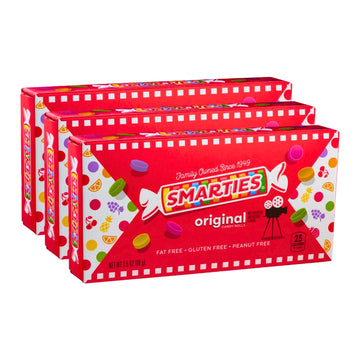 Smarties Candy Rolls Assorted Flavor - Gluten & Vegan Free Candy - Classic Sweetness From Family Owned Company Since 1949, Peanu