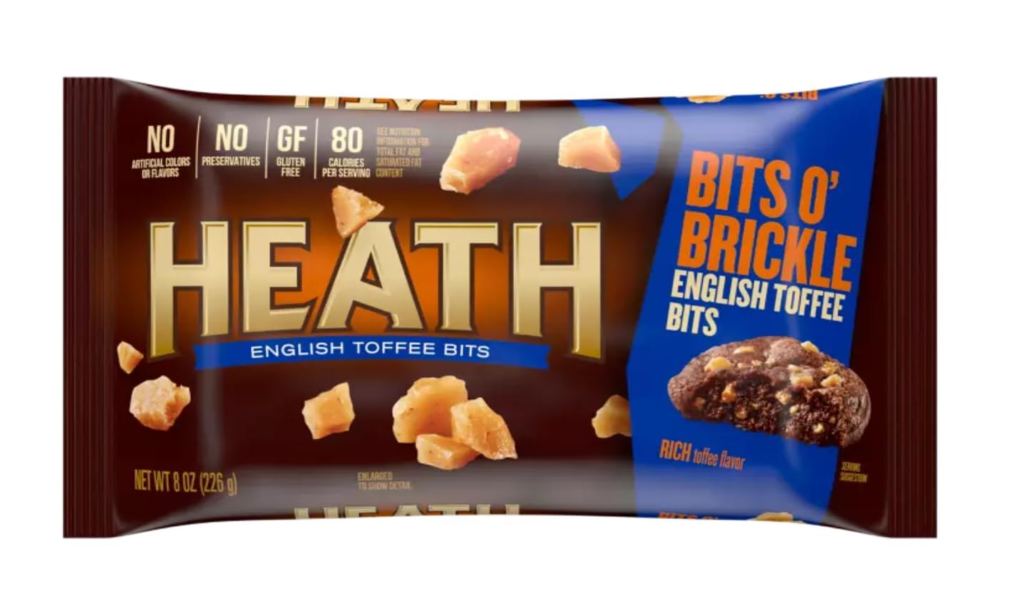 Heath English Toffee Bits Baking Chips - Pack of 3 - Delicious Additions to Any Treat - Great for Sharing with Friends and Famil