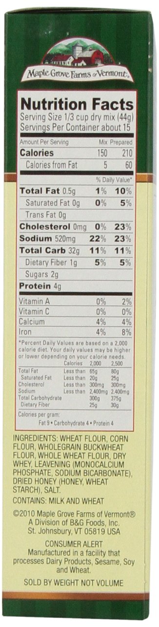 Maple Grove Farms Pancake Mix Honey Buckwheat, 24-Ounce (Pack Of 6)