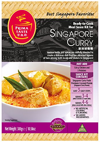 Prima Taste Singapore Curry Sauce Kit, 10.58 Ounce (Pack Of 4)
