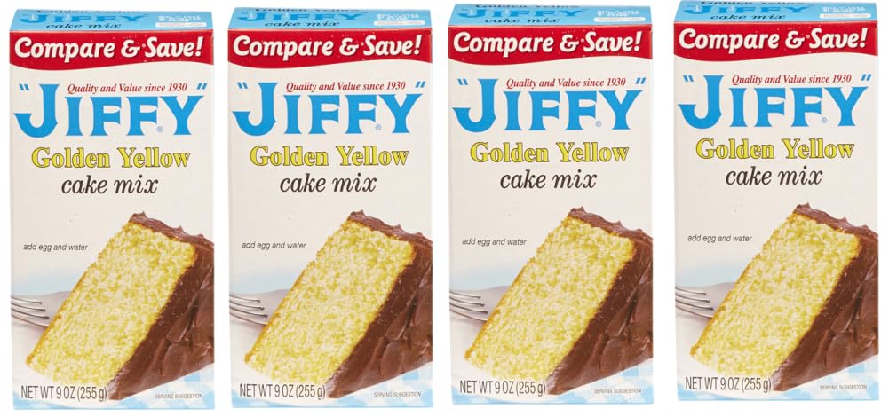 Pack Of 4 Golden Yellow Cake Mix, 9 oz.