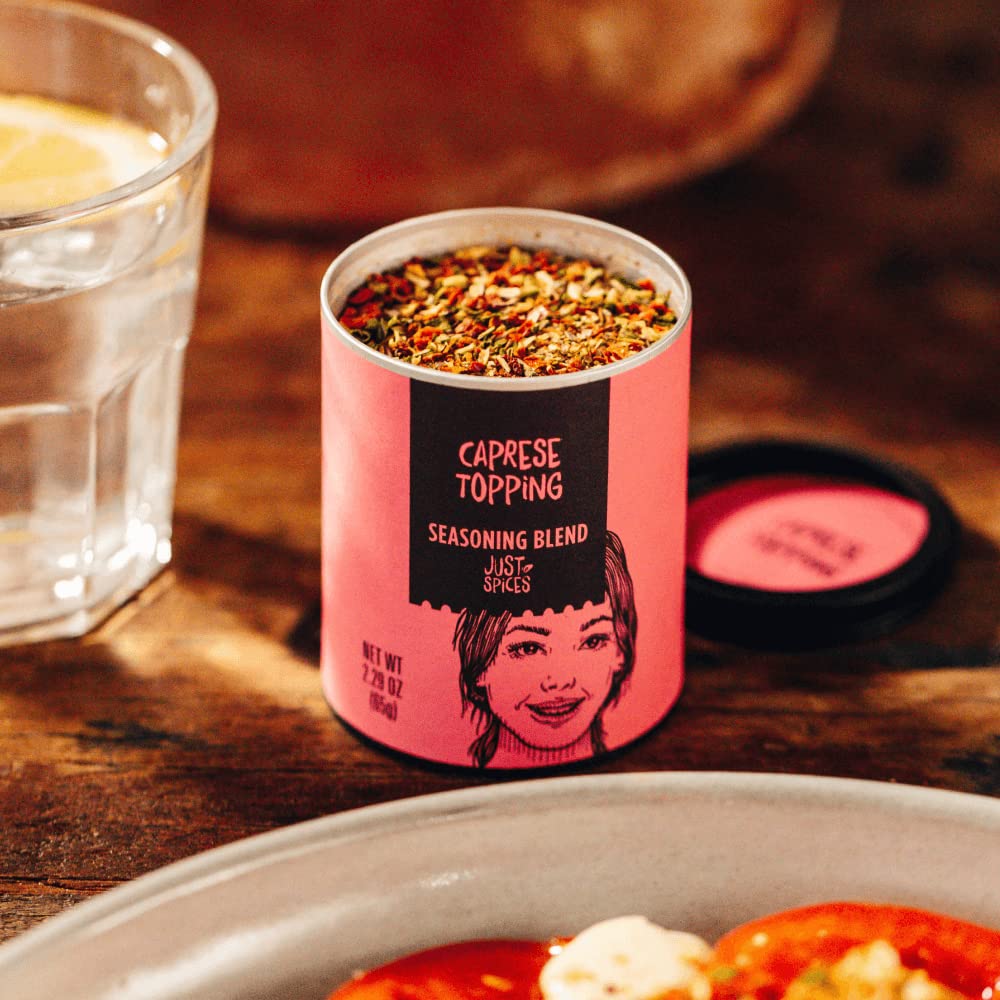Just Spices Caprese Topping, 2.29 Oz. I Tomato And Mozzarella Spice Mix I For Authentic Italian Antipasti At Home