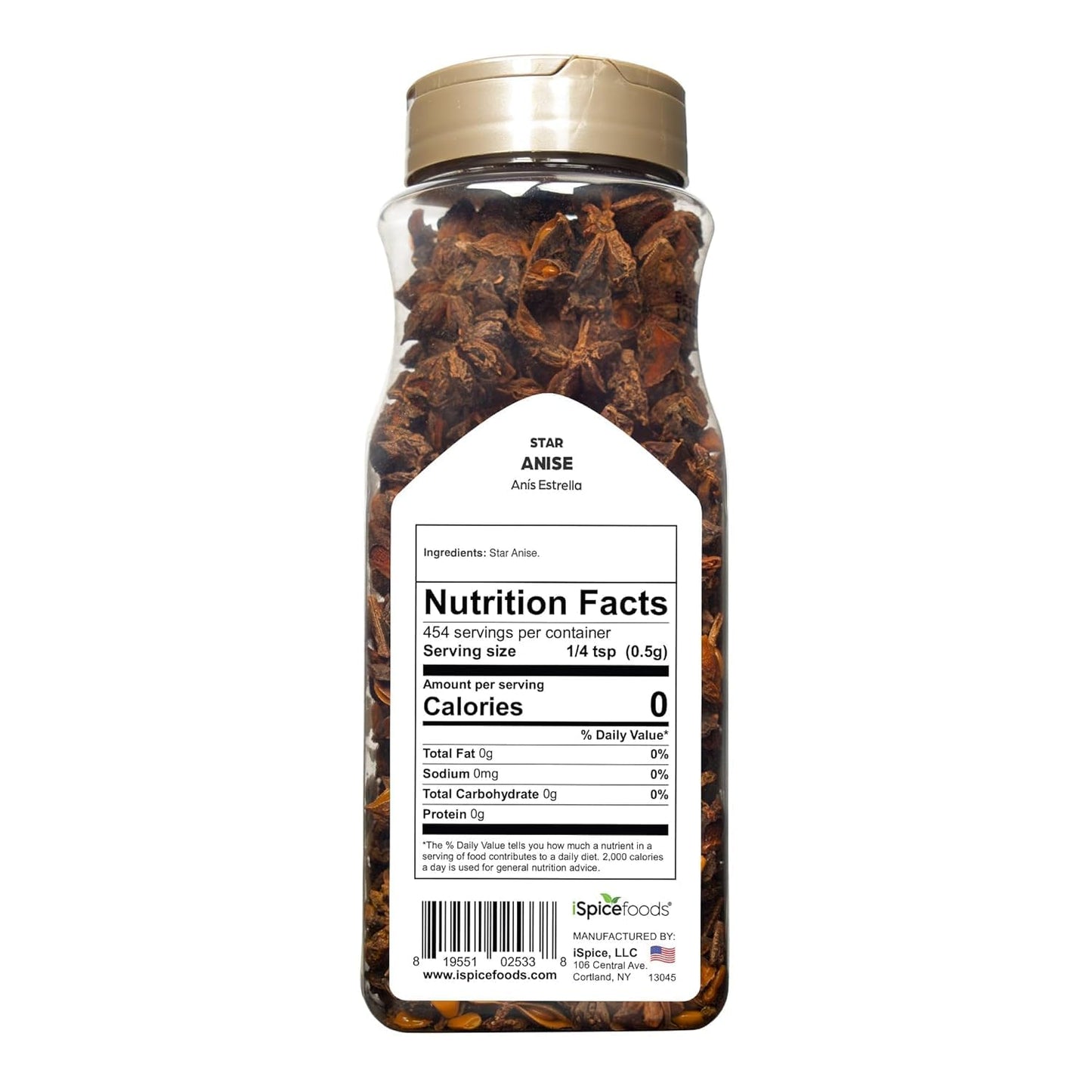 iSpice Premium All Purpose Star Anise, 8 Oz (227g), All-Natural Anise Whole