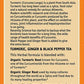 Herbal Cup Turmeric Tea, Organic Ginger & Black Pepper, Caffeine-Free, 16 Count, Pack of 1, Model 0609224863165