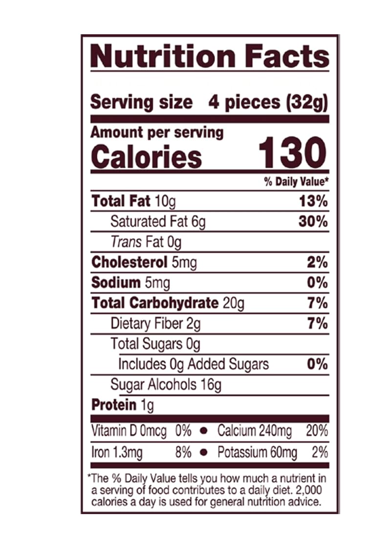 Zero Sugar Milk Chocolate Candy Bars - Approx. 45 Pieces Bulk Pack