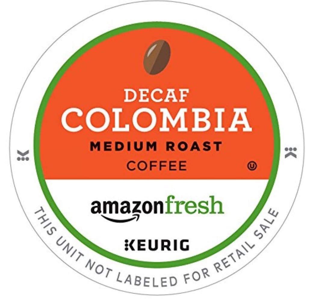 AmazonFresh Decaf Colombia Medium Roast K-Cups, 80 Count, Compatible with Keurig Brewer