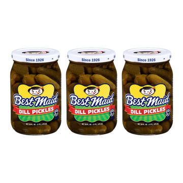 Best Maid Pickles - 9-Item Assortment of Dill, Sweet, Bread & Butter, Okra, and Specialty Pickles - 3 or 6 Packs (3 Pack, Whole 