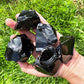 Zenkeeper 1Lb Black Obsidian Crystal Rocks Raw Stones For Tumbling, Black Obsidian Crystals Bulk Rough Gemstone For Jewelry Maki