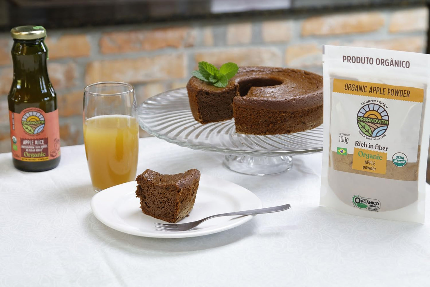 Organic Apple Powder - Blend In Smoothies, High Fiber Content, Made W/Cold-Pressed Natural Ingredients, Gluten-Free, All Purpose
