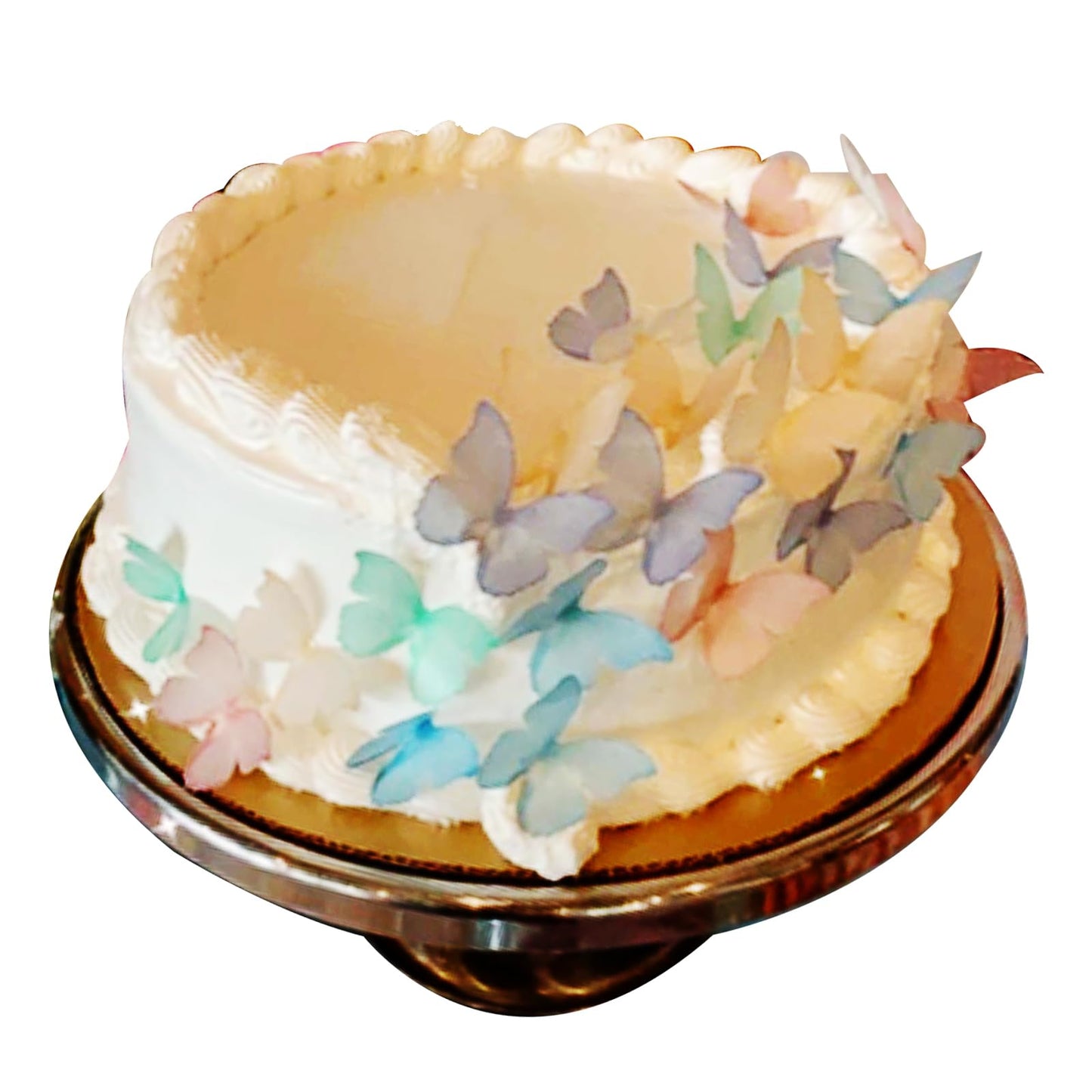Edible Butterflies For Cake Decorating Set Of 24-2'' Big Size Cake And Cupcake Toppers, Butterfly Cake Toppers