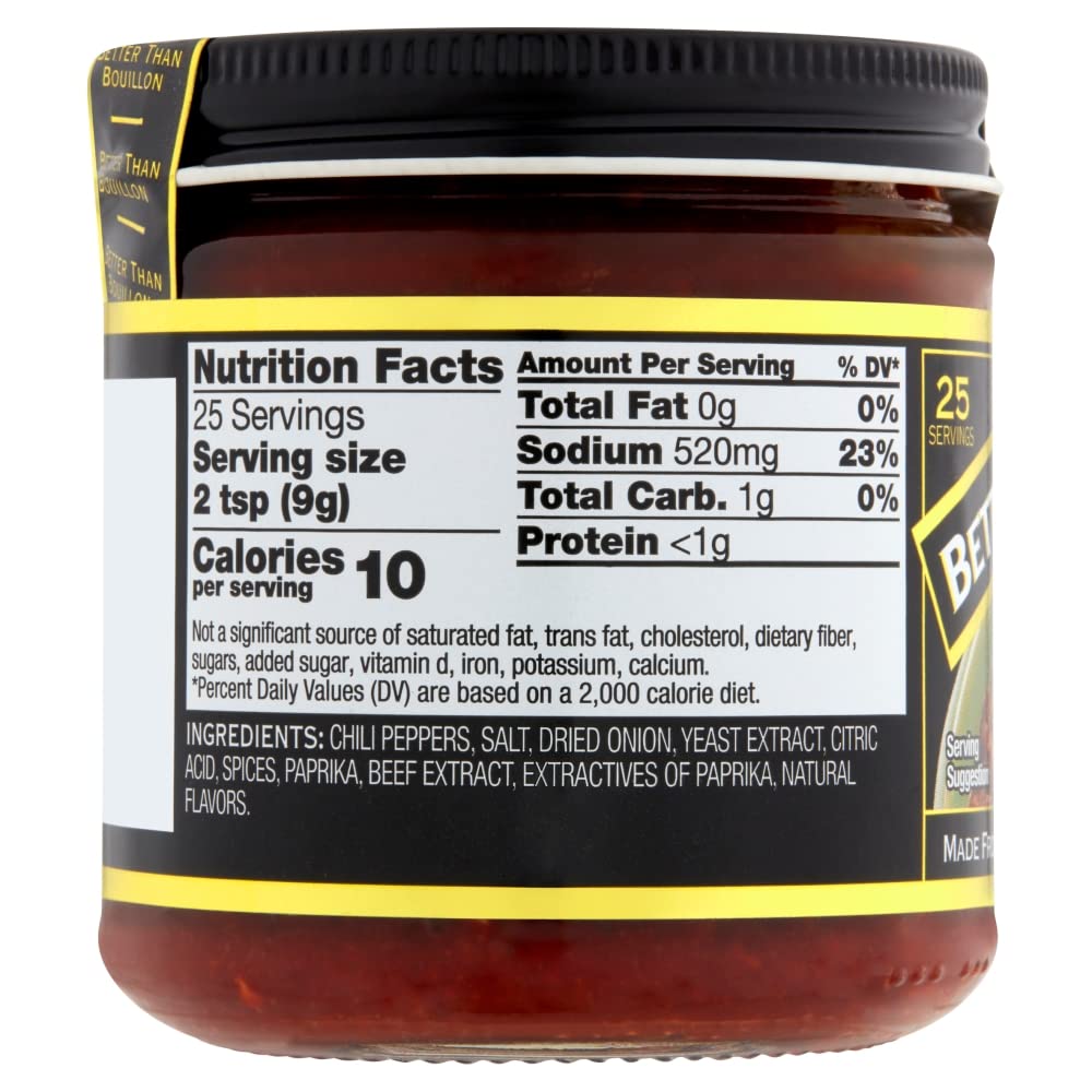 Better Than Bouillon Chili Base, Blendable Flavor, 8-Ounce Jar, Pack of 4