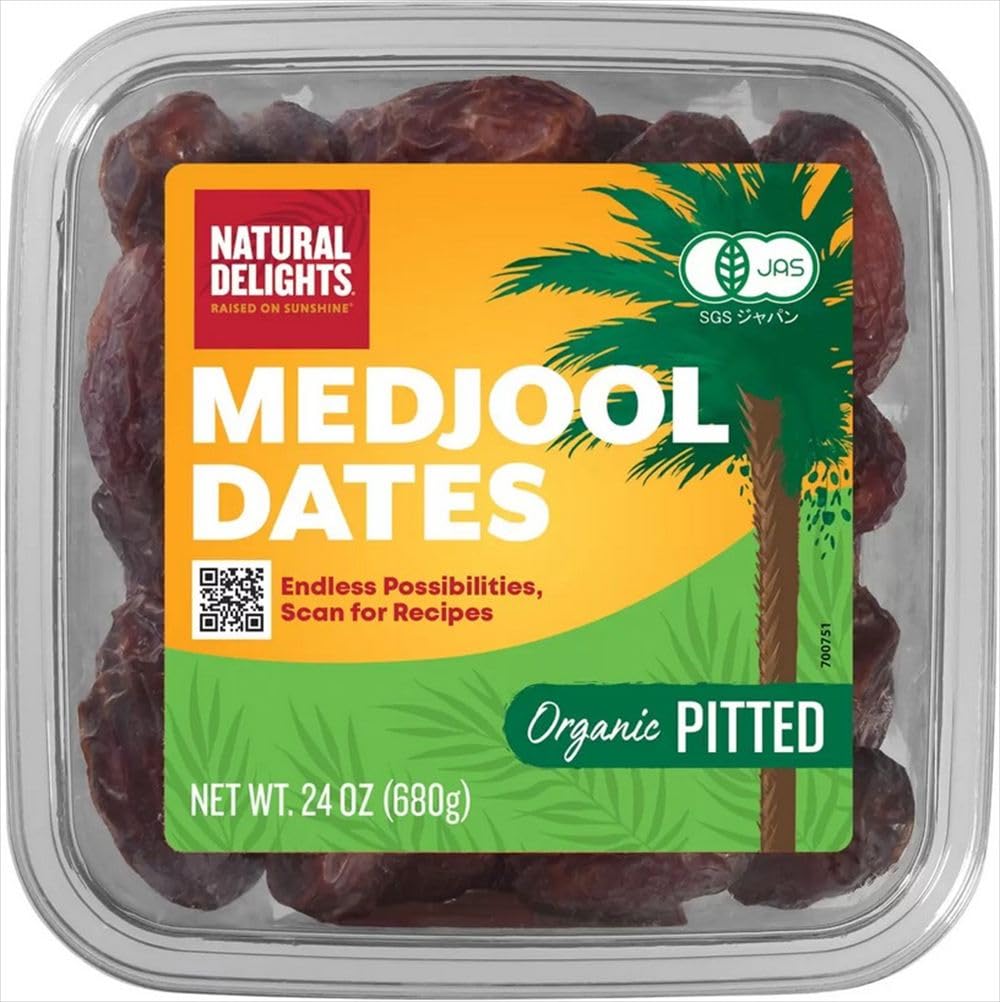NATURAL DELIGHTS Organic Pitted Medjool Dates, 24 OZ