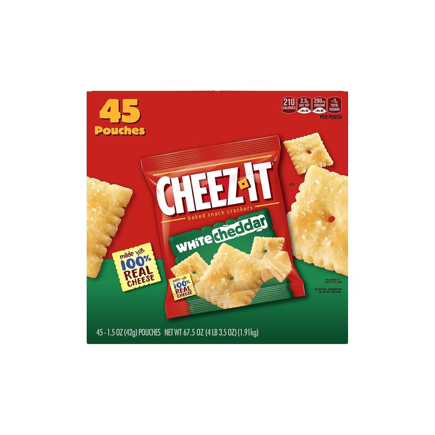 Cheez-It Baked Snack Cheese Crackers, Original, Single Serve, 1 Oz Bags (30 Count)