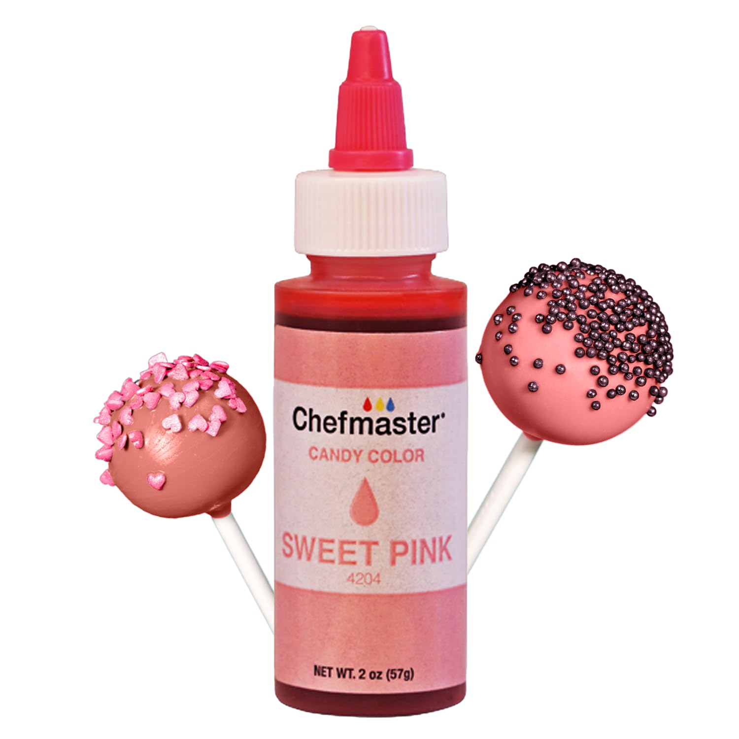 Chefmaster Sweet Pink Candy Color | True-Tone Shades | Oil-Based | Professional-Grade Dye | Chocolate, Strawberries, Cake Pops |