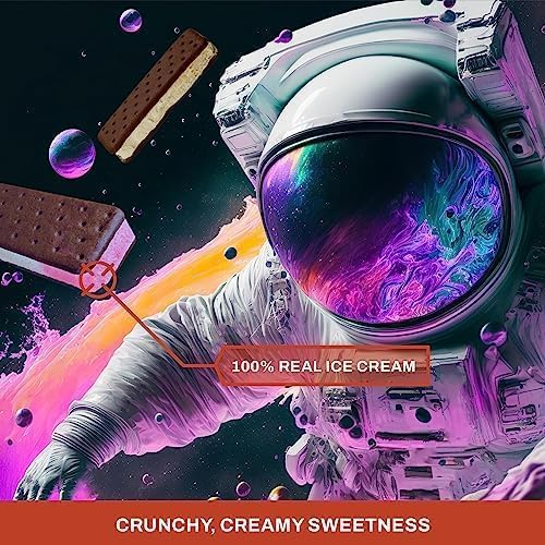 Astronaut Foods Freeze-Dried Ice Cream Sandwich, NASA Space Dessert, Neapolitan, 6 Count