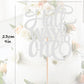 Ahaoray Half Way To One Cake Topper - Silver Glitter 6 Months Birthday Decorations Supplies - Half Birthday Decorations Baby Gir