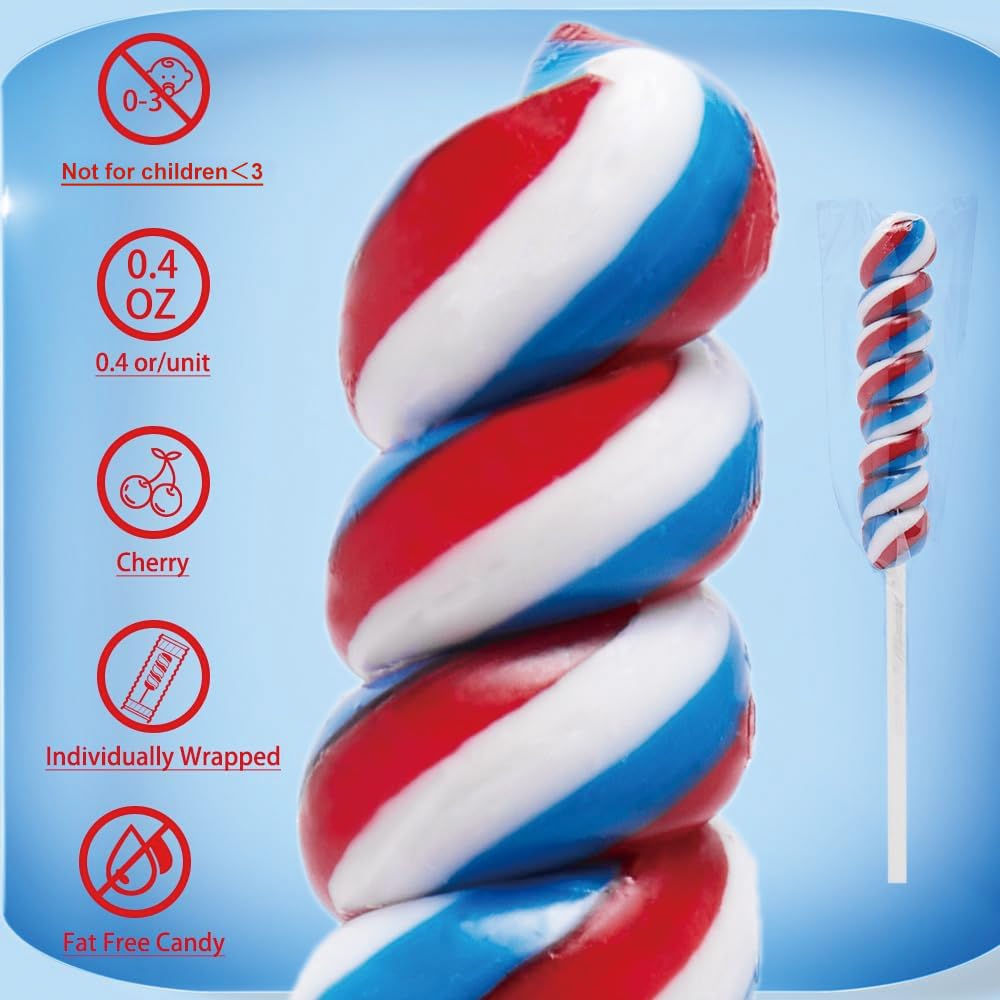 Twisty Lollipop, Rainbow Lollipops Individually Wrapped Bulk, Rainbow Candy For Children Kid'S Whirley Lollipops Candy For Brith