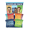 LOVE CORN Sampler Variety Pack 0.7oz x 8 Bags [2x Sea Salt  2x Sour Cream and Onion  1 Each of Cheddar  BBQ  Salt & Vinegar and Hot & Spicy] - Delicious Crunchy Corn - Healthy Family Snacks - Gluten Free  Kosher  NON-GMO