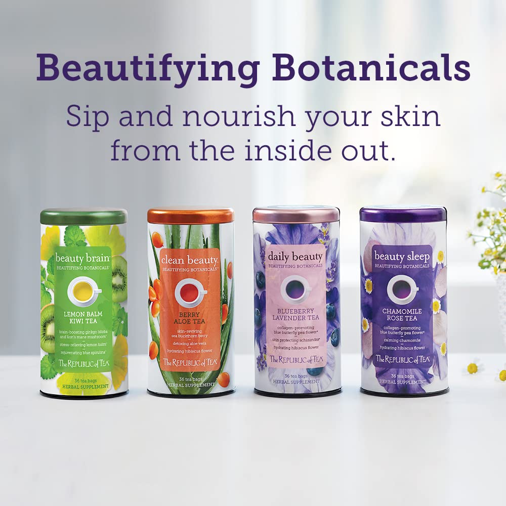 The Republic Of Tea Beautifying Botanicals Beauty Sleep Herbal Tea, 250 Count