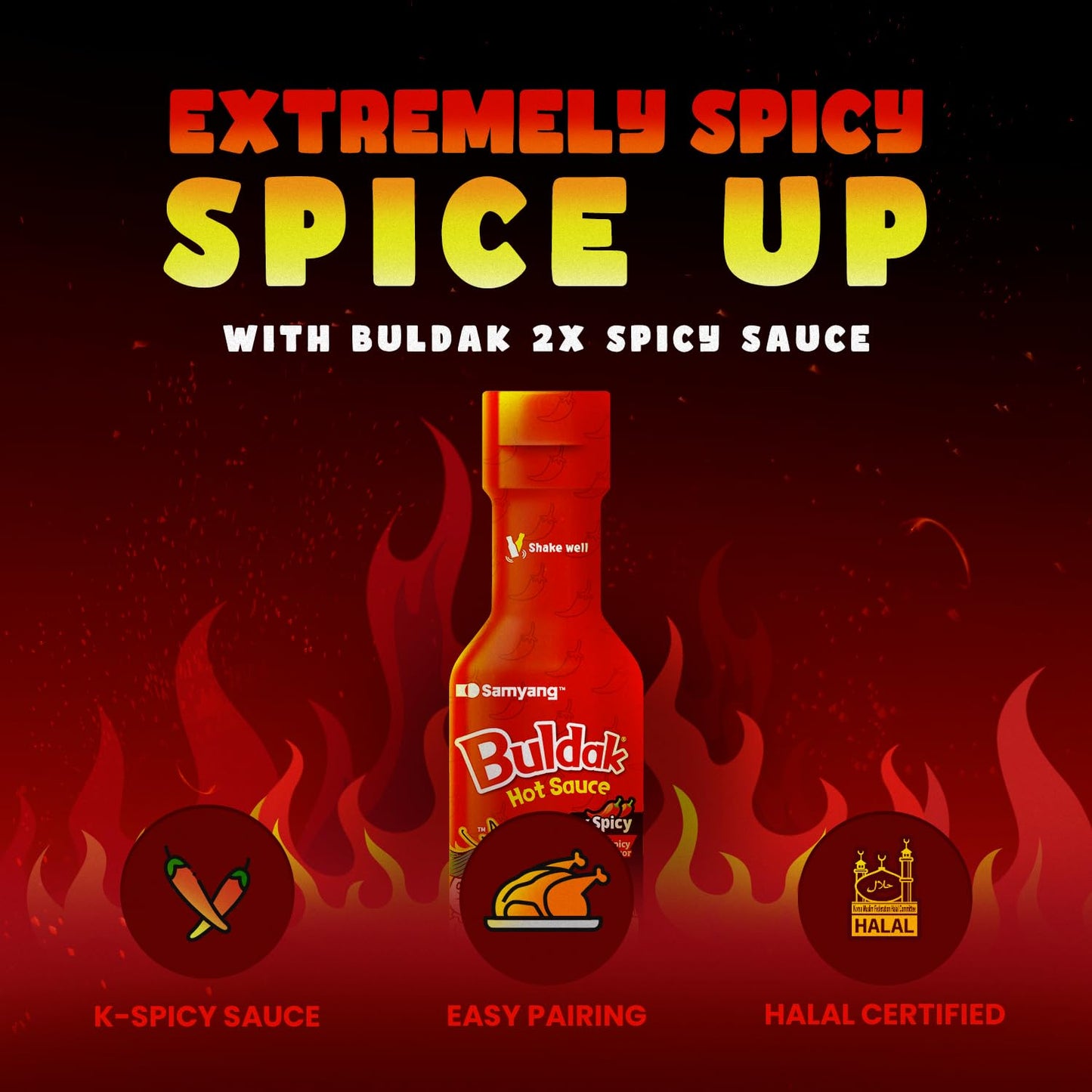 Samyang 2Xbuldak Korean Spicy Hot Chicken Flavor Sauce 7Oz (Pack Of 1)