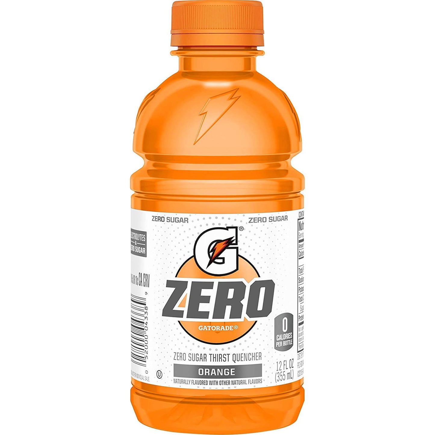 Gatorade G Zero Thirst Quencher, Orange, 12 Ounce (Pack Of 24)