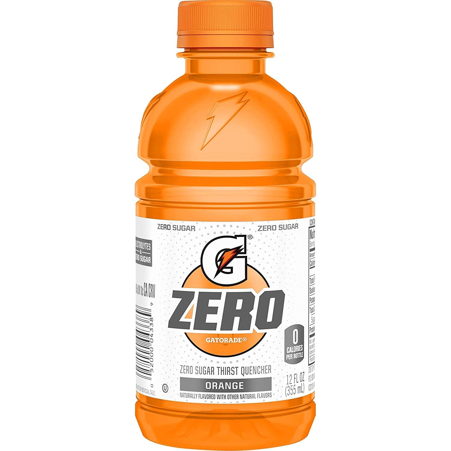Gatorade G Zero Thirst Quencher, Orange, 12 Ounce (Pack Of 24)