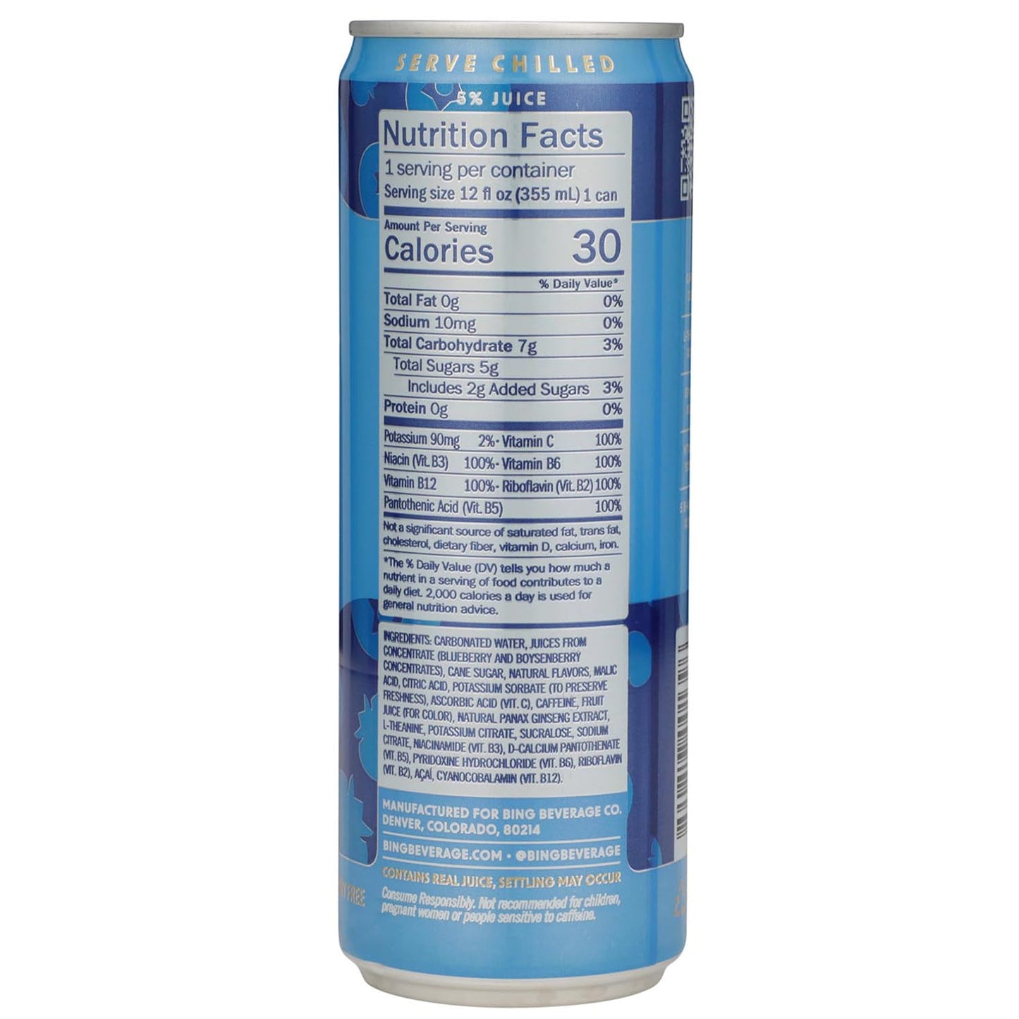 Bing Beverage Bing Blu, 12oz (pack of 24)