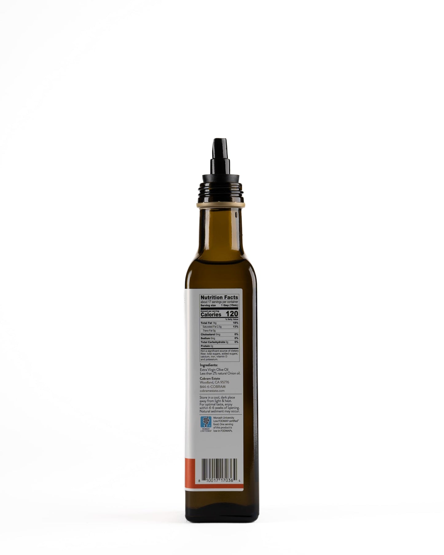 Cobram Estate Extra Virgin Olive Oil, Onion Flavor, 250ml, Clear, Non-GMO, Low-Fodmap, First Cold Pressed