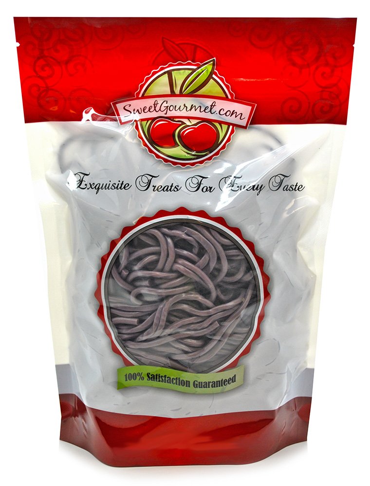 SweetGourmet Licorice Grape Laces Candy - 1 Pound - Purple - 16 Ounces