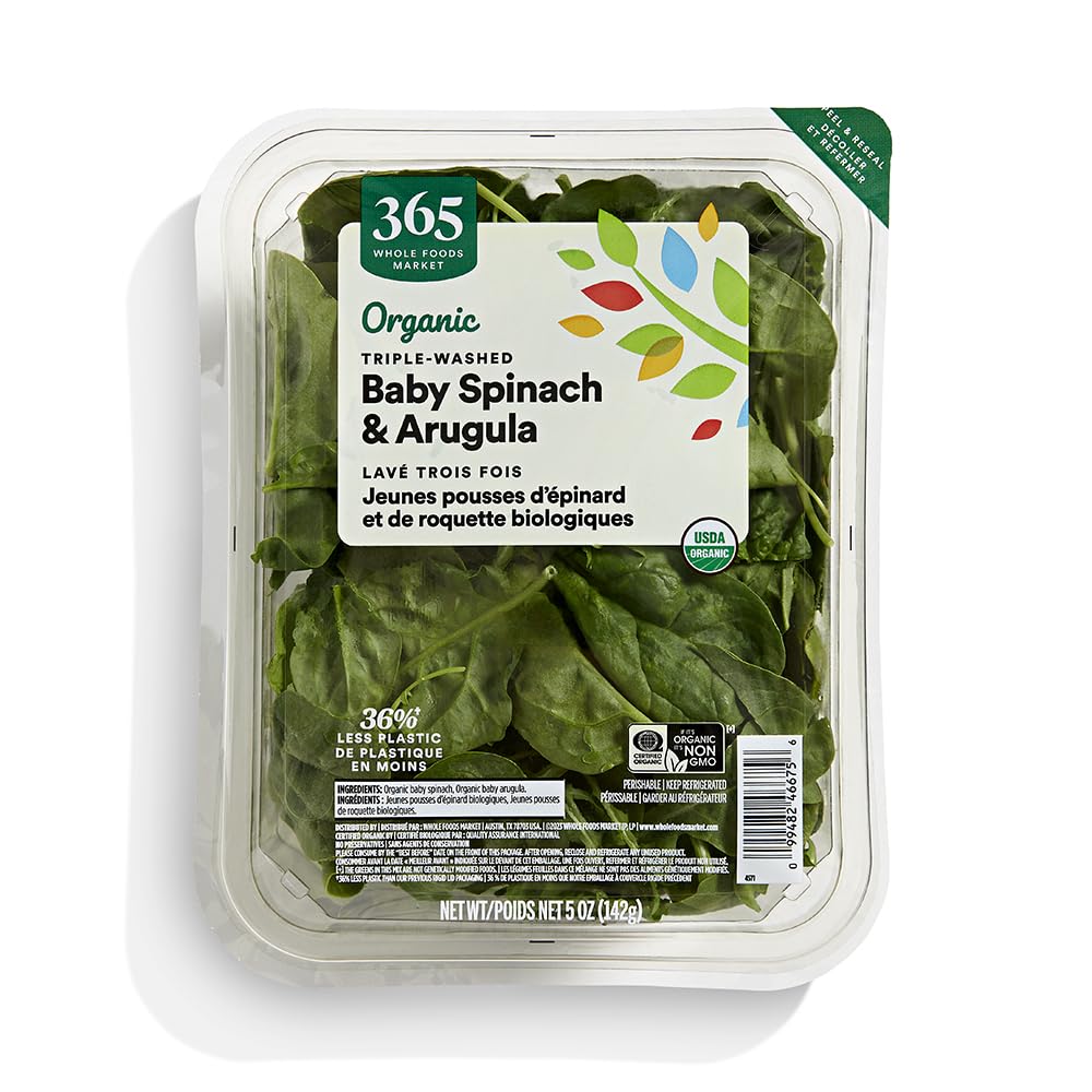 Whole Foods Market, Organic Baby Spinach & Arugula, 5 oz
