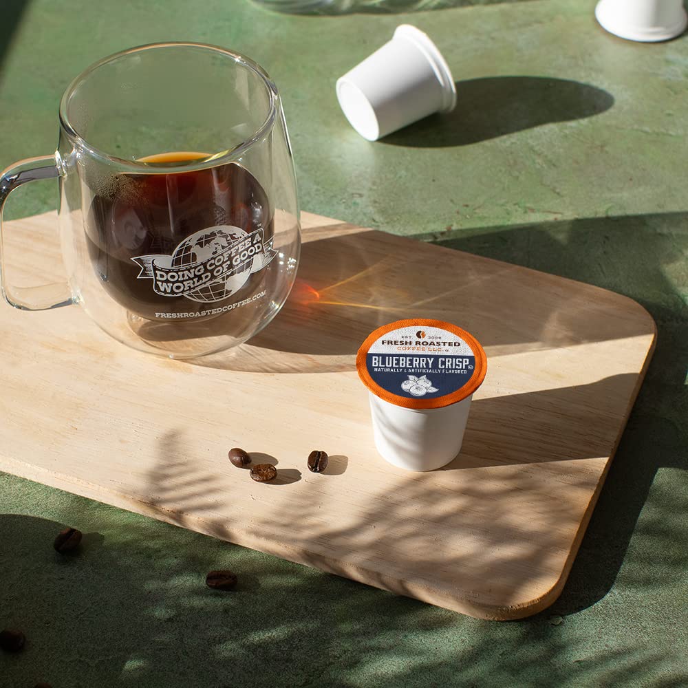 Fresh Roasted Coffee, Blueberry Crisp, Flavored Coffee Pods, 96 Count