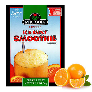 Orange Powder Drink Mix Ice Mist Blended Smoothie by MPK Foods (4 Packs)