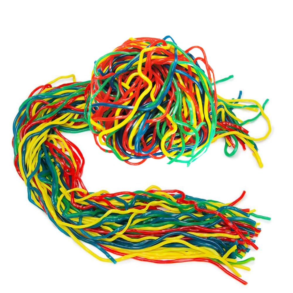 Fruidles Rainbow Licorice Laces, Rope String Licorice Candy Gummies, Soft, Chewy, Long Shoestring Candies (1 Pound)