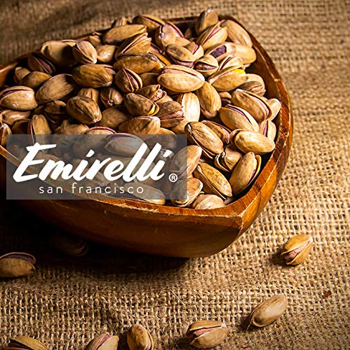 Emirelli Turkish Antep Pistachios In Shell, Roasted And Salted Intense Nuts, Non Gmo Gluten Free Natural Vegan Healthy Snacks, S