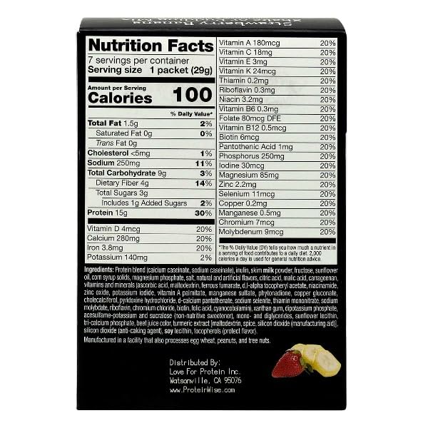 ProteinWise - Strawberry Banana Meal Replacement Shake or Pudding Mix - 7/Box