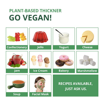 LIVING JIN Agar Agar Powder - Vegan Gelatin Substitute, Gluten-free, Non-GMO, 4oz