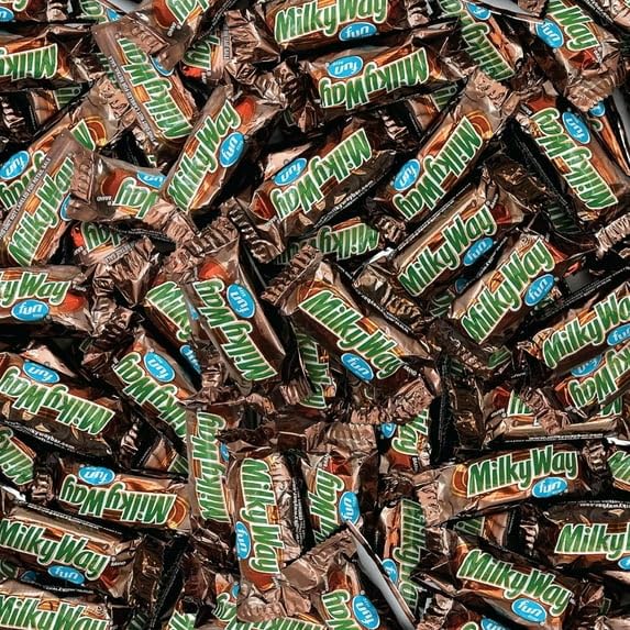 MiIky Way Chocolate Candy with Caramel & Nougat - 2LB Bulk Bag - Individually Wrapped Mini Bars