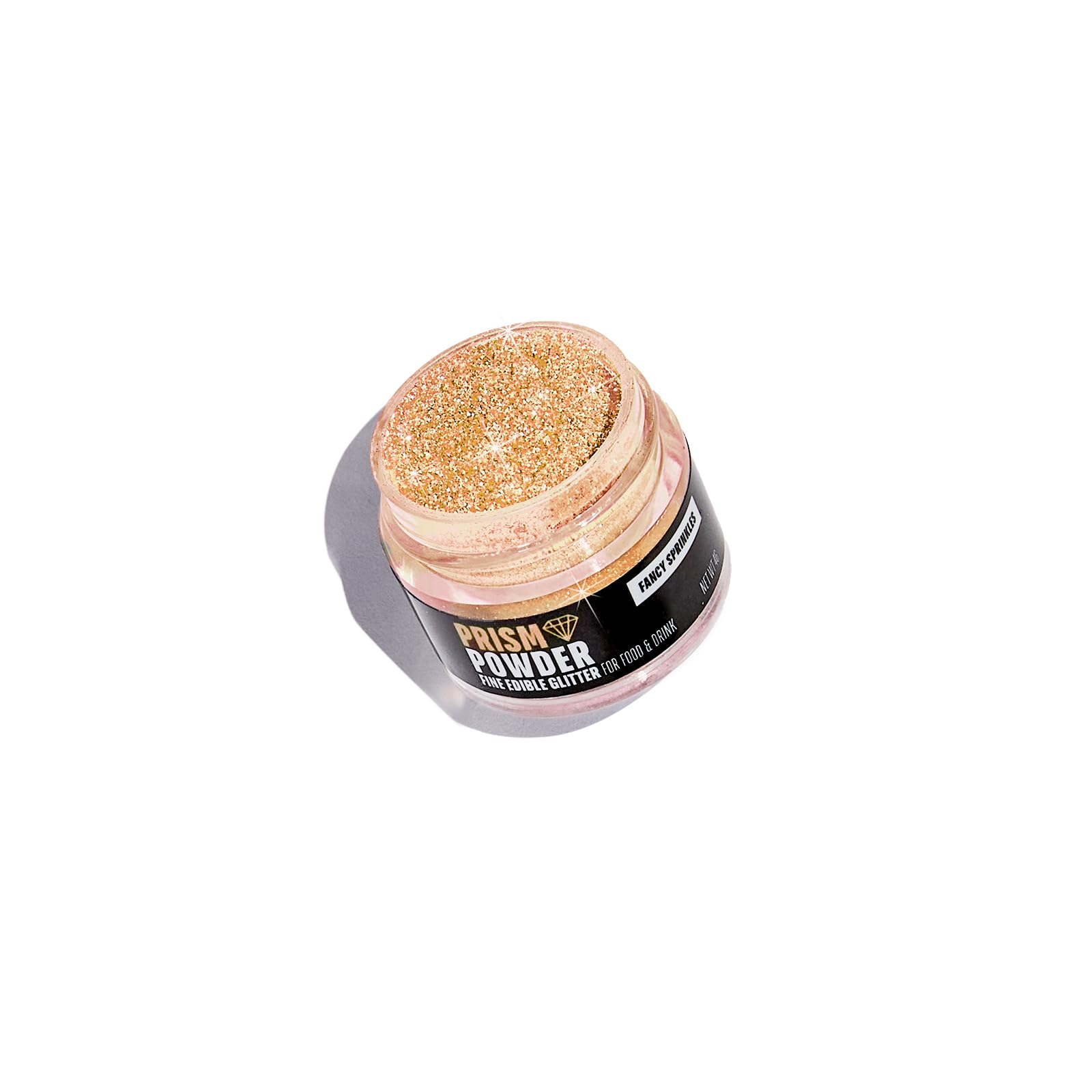 Fancy Sprinkles Prism Powder, Edible Glitter for Baking, 4g, Champagne Rose Gold